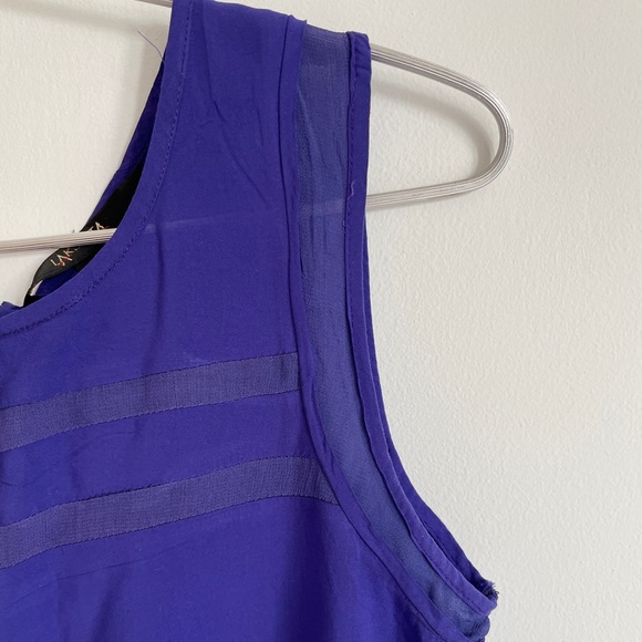 Blue cut sleeves Top - Picture 3 of 7